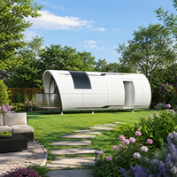 Maison capsule de luxe C5, maison préfabriquée modulaire avec balcon panoramique, système intelligent pour l'hébergement en glamping, hôtel, complexe hôtelier