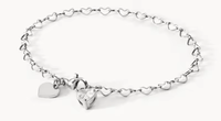 Waterdichte hypoallergene roestvrijstalen 18K vergulde CZ hart armband op maat gemaakte paar liefdesarmband Valentijnscadeau