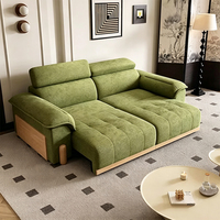 Canapé-lit électrique inclinable à commande vocale et à distance, cadre en bois massif, coussin en latex, inclinaison zéro mur, directement de l'usine