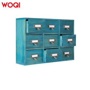 WOQI Wood <strong>Apothecary</strong> <strong>Cabinet</strong> With Drawers,Desk Drawer Organizer,Home Office &amp; Tea &amp; Dresser Bedroom Organization and Storage - Product Image 1