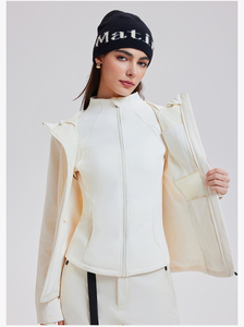 Ensemble de Caleçons en Velours de Haute Qualité, Veste en Duvet de <span class=keywords><strong>Canard</strong></span> et Gilet Tricoté Chaud, 3 en 1, pour Femmes en Plein Air - Product Image 3