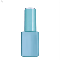 Flacon de vernis à ongles en gel 15 ml, personnalisé avec logo d'usine, couleur unique, flacon rectangulaire vide pour huile à cuticules avec bouchon et pinceau