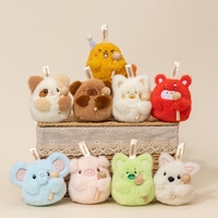 Pendentif Animal Mignon Ours Renard Éléphant Canard Grenouille Cadeau Promotionnel Jouet en Peluche Breloque de Sac à Dos Coton PP Anti-stress