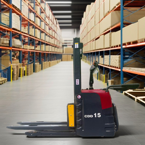 Умный электрический вилочный погрузчик на 1 тонну с боковым подъемником вил, малым толкателем для столиков и балансировочным навесным оборудованием - Product Image 2