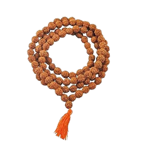 Collar Jap Mala de 108 cuentas de Rudraksha artesanal al por mayor, ecológico, de cristal natural curativo, cuentas para meditación y yoga - Product Image 1