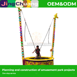 Exclusivo para el mercado internacional: Cama elástica infantil comercial cuadrada con luces y música, diseño de guitarra y cocotero - Product Image 5