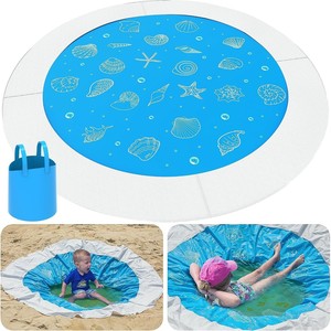Tapis de jeu aquatique pour enfants, bleu ciel, en PVC, pliable, pour l'extérieur, la plage, antidérapant, résistant à l'humidité, pour 0 à 24 mois, unisexe - Product Image 4