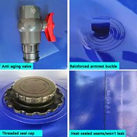 Jinlong Neuer Faltbarer PVC-Planen-Wasserspeicherbehälter, Flexible Tanks mit 1 Jahr Garantie, Wasserspeicherblase
