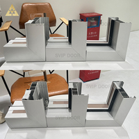 Portes intérieures en aluminium sur mesure avec isolation acoustique, panneaux polis imperméables, parfaites pour les villas et les hôtels.