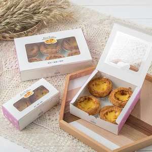 Caja Reutilizable de 6 Piezas de Papel Kraft Reciclado para Muffin, Embalaje de Impresión UV, Cartón de Pastelería <span class=keywords><strong>Tempura</strong></span>, Soporte Pequeño para Helado y <span class=keywords><strong>Sushi</strong></span> - Product Image 2