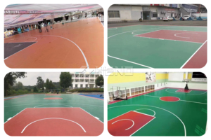 Rouleau de revêtement de sol en mousse commerciale pour badminton, épaissi, résistant à l'usure, pour terrains de basketball et de tennis de table, en plastique - Product Image 2
