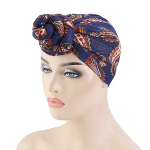 Vente en gros Hijab turban instantané indien avec chapeau africain Turban bandeaux de créateur pour cheveux de femme D Cor