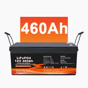 Factory Price <b>12V</b> 400Ah 460Ah 600Ah <b>Battery</b> Grade-A Cells BMS 6000 Cycles for Marine Solar System - Product Image 1