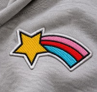 Patchs brodés écologiques en feutre non tissé, motifs arc-en-ciel, nuages et étoiles colorés, thermocollants, pour vêtements, chapeaux, projets DIY pour enfants