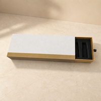 Boîte à tiroir en carton couleur avec dorure à chaud, fermeture magnétique à ruban, insert floqué, logo personnalisé pour cosmétiques, parfums et huiles essentielles