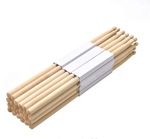 Tongkat Drum 5A Grosir 5A/5B/7A Tongkat Drum Kayu Maple Bambu Tongkat Kayu Menggunakan Musik Ukuran Disesuaikan Kualitas Tinggi