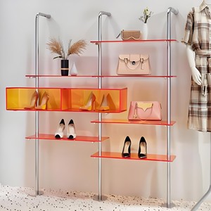 Nhà Máy Trực Tiếp Thân Thiện Với Môi Acrylic Treo Tường Giày Rack Hiển Thị Cho Cửa Hàng Quần Áo Của Giày Và Túi Xách Tủ - Product Image 2
