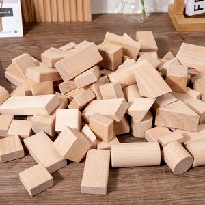 Grande Modelo DIY Madeira ABS Building Blocks Set Square Arch Cilindro Triângulo Figuras para Kindergarten Assembly Box Embalado - Product Image 3