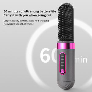 <span class=keywords><strong>Brosse</strong></span> <span class=keywords><strong>lissante</strong></span> électrique pour cheveux avec 4 réglages de température, chauffage rapide, conception anti-brûlure - Product Image 2