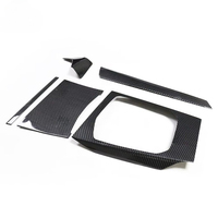 Pour BMW M3 G80 M4 G82, garnitures intérieures en fibre de carbone sèche, couvre-console, avec ruban adhésif double face, 5 pièces/ensemble, moulures de recouvrement, 2020 2021
