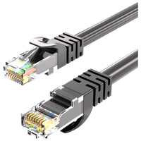 Cable de Red Ethernet Cat6 de 6 Pulgadas (0.15m), 28AWG, Sin Blindaje (U/UTP), PVC CM, Diámetro Pequeño, Alta Flexibilidad, Azul