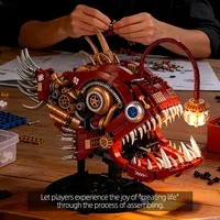 XINZHUAN XZ0113 2026 Nuevo Modelo de Pez Mecánico MOC, Bloques de Construcción Creativos, Adorno para el Hogar, Regalo para Adultos, Sets de Bloques de Construcción