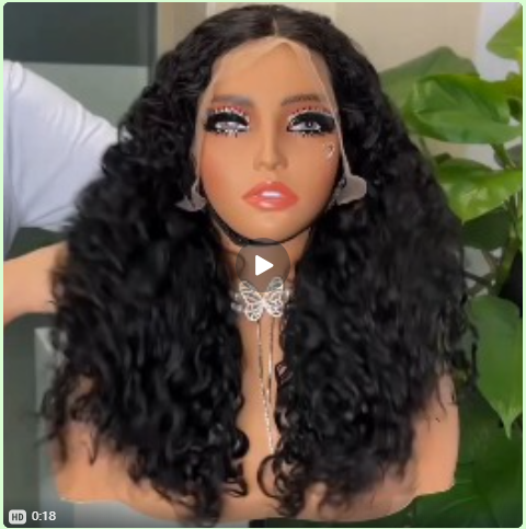 #NC water curly wig