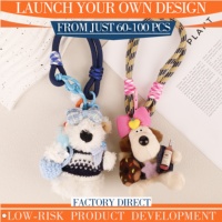 Breloque de sac chiot à habiller, faite main sur mesure, faible MOQ pour sac bandoulière, accessoire de rétroviseur de voiture, cadeau de remise de diplôme, fournitures pour kit DIY