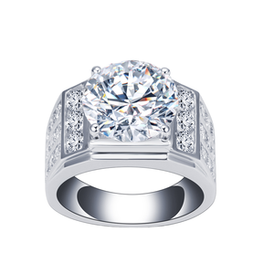 Anillo de Eternidad de Oro IGI con Diamantes Cultivados en Laboratorio, Corte Redondo de 6 Quilates, Personalizado, para Compromiso, Fiesta, Boda, Anillo de Hombre - Product Image 1