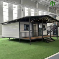 Maison conteneur en bois extensible de 20 pieds et 40 pieds, 2 à 3 chambres, bureau pour usage extérieur