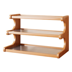<b>Desktop</b> Cup Storage Rack 3 Tier Wooden Organizer Multipurpose Desk <b>Shelf</b> for Office Home Use - Product Image 5