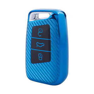Funda Protectora de TPU Suave con Fibra de Carbono para Llave de Coche Volkswagen Nuevo Magotan B8 <span class=keywords><strong>2023</strong></span> Passat CC <span class=keywords><strong>VW</strong></span>, Llavero, Bolsa para Llaves - Product Image 1