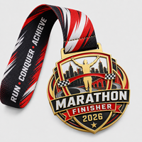 Vente en gros d'usine de médailles commémoratives sportives en or, argent et bronze, médailles personnalisées en métal pour les jeux, le marathon, sur mesure