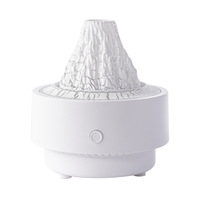 Nouveau Diffuseur d'Arômes à Flamme Volcanique 2025 – Petit Humidificateur d'Air de Bureau à Grande Pulvérisation, Silencieux et à Brancher