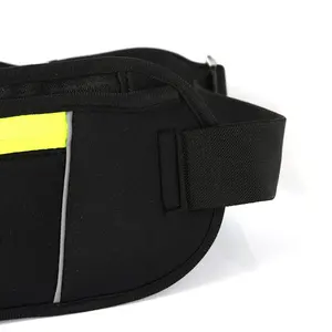 Esporte Correndo Cinto Resistente à Água Fanny Pack Cintura Saco com Banda Ajustável Slim Ultra Light Bounce Fitness Workout Belt Pouch