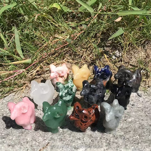 Figuras de Animales Talladas en Cristal de Cuarzo Natural de 35 mm, Surtido de Colores, Figuras de Vacas Highland Talladas en Cristal <span class=keywords><strong>para</strong></span> Regalo - Product Image 2