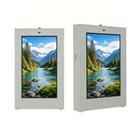 Pantalla Publicitaria Exterior Impermeable de 32 Pulgadas, Señalización Vertical de Pared Sin Pantalla Táctil, Cartel Digital Inteligente Portátil para Comercios