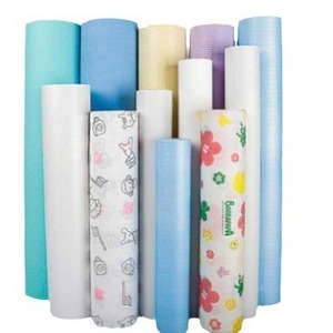 Rouleau de drap de lit en papier blanc avec film bleu, 50 cm x 50 m, drap de lit pour salon de beauté - Product Image 2