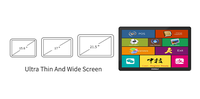 Terminal POS Layar Sentuh Kapasitif ZHONGJI A21 dengan Stand Lipat, Quad Core, Windows, Mesin Kasir untuk Retail