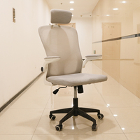 Chaise de bureau ergonomique pivotante moderne à dossier haut avec base en alliage d'aluminium, réglable en hauteur par vérin à gaz (3 positions) – Vente en gros