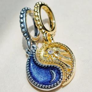 Venta al por mayor de abalorios de diseño DIY para pulseras, cuentas de abalorios a granel, unisex, de plata de ley 925 con circonita, accesorios originales de joyería de moda. - Product Image 1