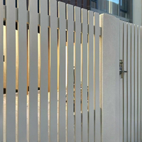 Panneaux de clôture de jardin en aluminium écologiques et imperméables, 6x6 pieds, revêtement poudré, design moderne avec modélisation 3D