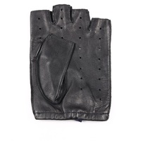 Gants de conduite en cuir de chèvre noir, accessoires unisexes, à la mode, noirs, pour hommes
