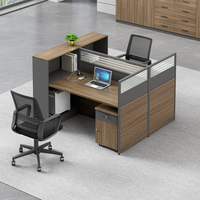 Bureau de direction moderne de haute qualité avec cloison en acrylique, table de bureau avec cloison, table d'ordinateur avec cloison