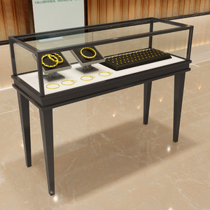 <span class=keywords><strong>Vitrine</strong></span> à bijoux en fer et verre avec éclairage LED Table de comptoir en métal pour <span class=keywords><strong>vitrine</strong></span> de magasin - Product Image 2