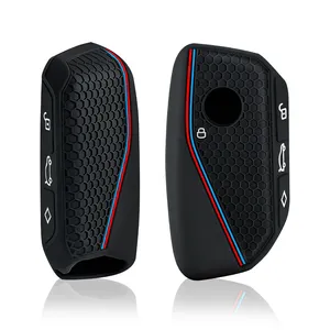 Funda de silicona para llave, accesorios, llavero para <span class=keywords><strong>BMW</strong></span> Serie <span class=keywords><strong>7</strong></span> 735i 740Li X7 X1 U11 2023 I7 G07 LCI XM - Product Image 1