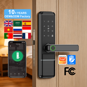 ล็อคอัจฉริยะ<span class=keywords><strong>ป</strong></span>้องกันการโจรกรรมระบบดิจิทัลสำหรับประตูไม้ Wi-Fi - Product Image 1