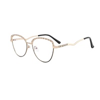 Kacamata Optik Wanita Model Baru 2026 Berkualitas Tinggi, Bingkai Logam Solid Klasik, Bentuk Kupu-kupu, Desain Fashionable yang Dapat Dipersonalisasi
