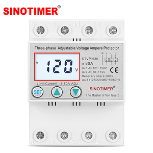 Sinotimer STVP936-1-80A 3 pha điều chỉnh điện áp hiện tại bảo vệ 127V/220VAC 60Hz giới hạn hiện tại 1-80a ADJ - Product Image 1