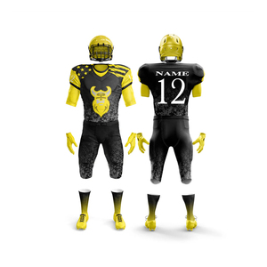Uniforme de adulto de estilo profesional de camiseta de fútbol americano de dos tonos personalizado de alta calidad con mangas cortas y Diseño de equipo sublimado - Product Image 4
